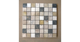 Mosaique ASPEN - Mosaique Marbre Black & Brown 36 X 36 mm