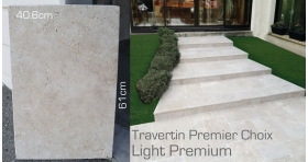 dallage Travertin Carreaux 40x60 cm Premier choix Mix